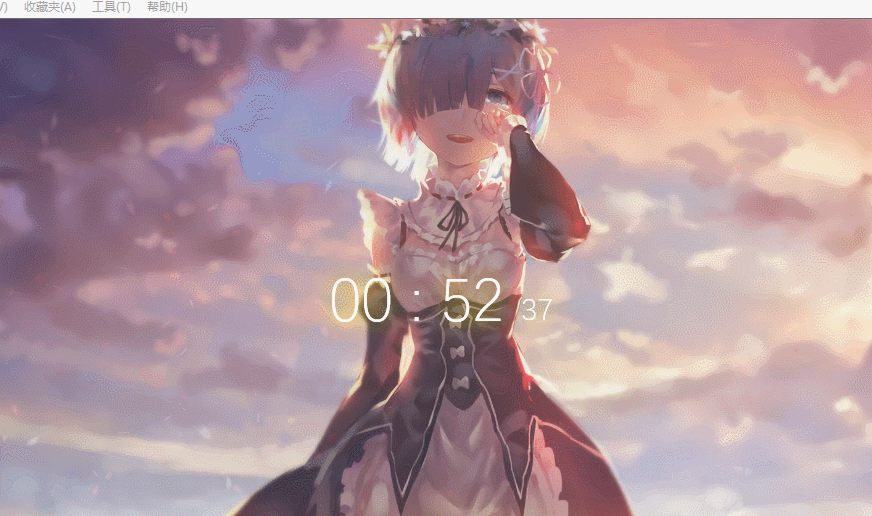 雷姆时间动画特效 HTML+JS网页动态效果