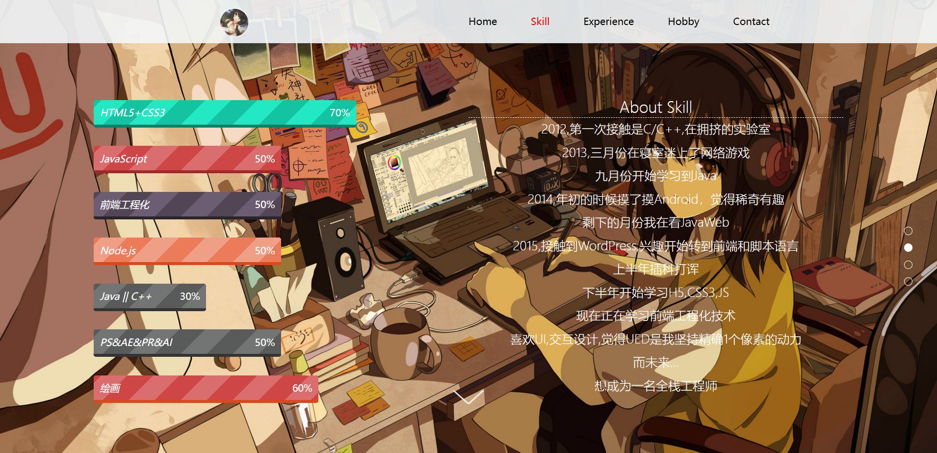 黑夜主权二次元团队介绍页HTML源码 图片