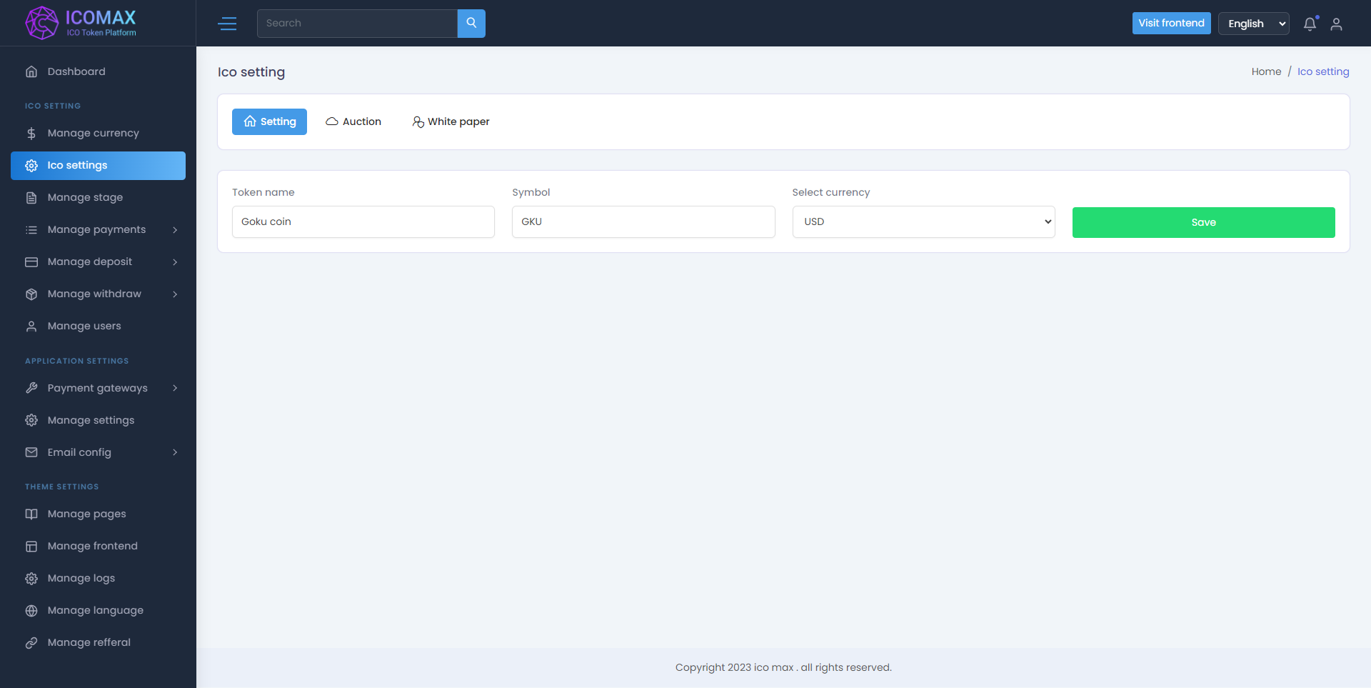 ICOMAX代币销售拍卖平台源码 图片