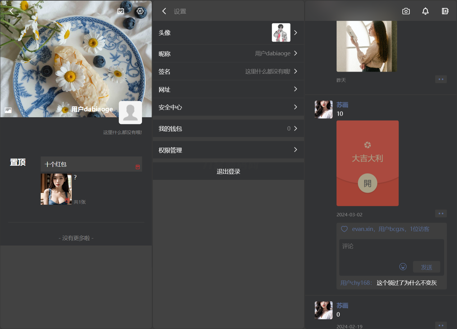 Lan仿朋友圈系统源码 图片