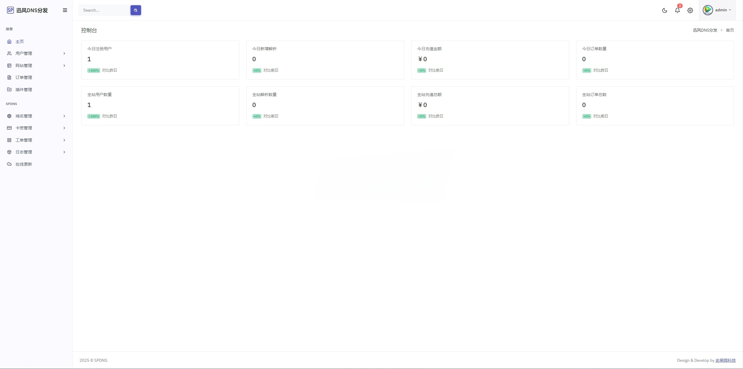迅风二级域名分发系统源码