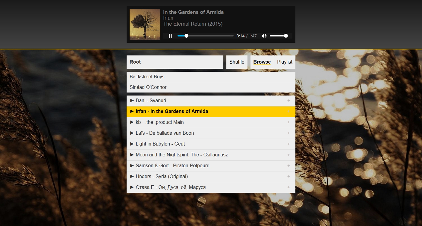 自托管音频库转换为浏览器音乐播放器 JS+HTML 支持随机播放与元数据读取