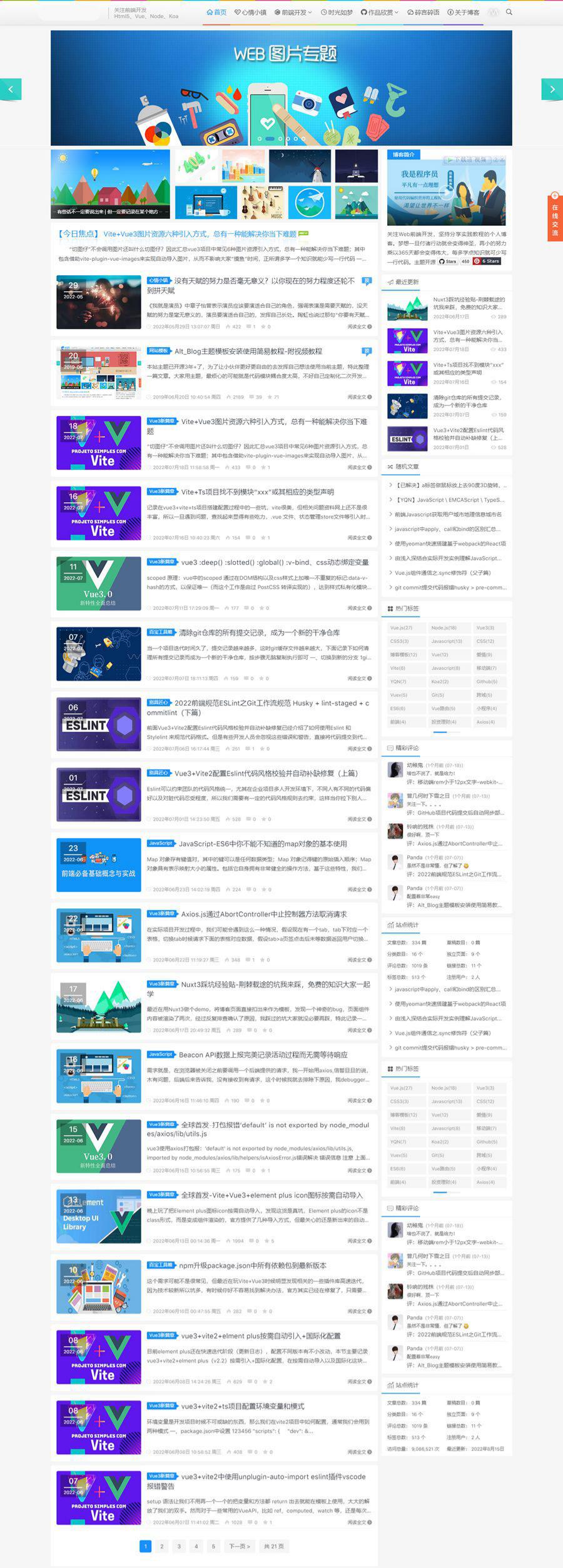 WordPress Alt_Blog 响应式简约博客主题